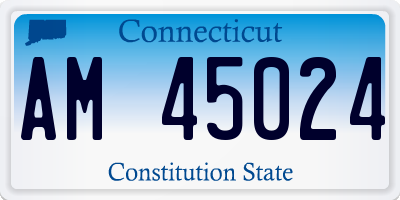 CT license plate AM45024