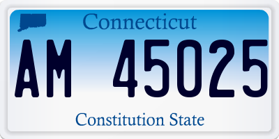 CT license plate AM45025