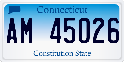 CT license plate AM45026
