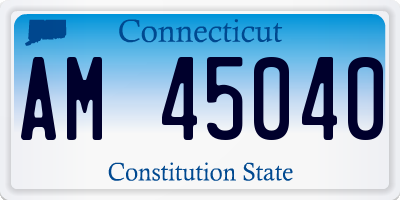 CT license plate AM45040