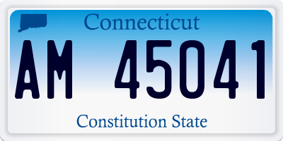 CT license plate AM45041