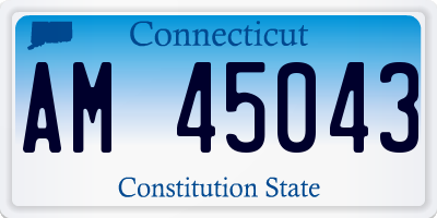 CT license plate AM45043