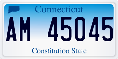 CT license plate AM45045