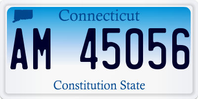 CT license plate AM45056