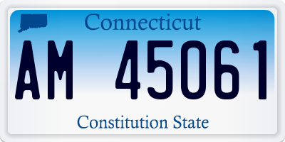 CT license plate AM45061