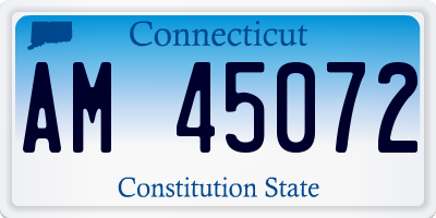 CT license plate AM45072