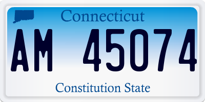 CT license plate AM45074