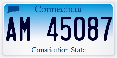 CT license plate AM45087