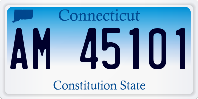 CT license plate AM45101