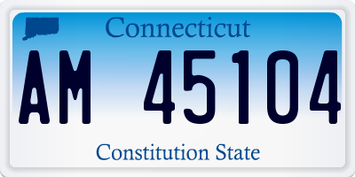 CT license plate AM45104