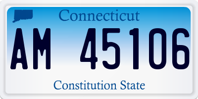 CT license plate AM45106