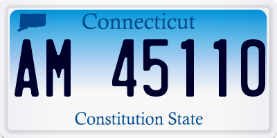 CT license plate AM45110