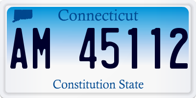 CT license plate AM45112