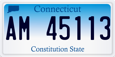 CT license plate AM45113