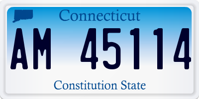 CT license plate AM45114