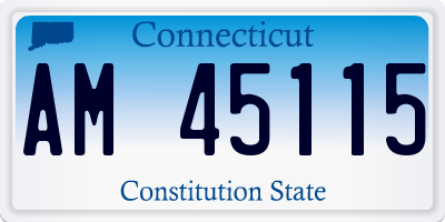 CT license plate AM45115