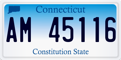 CT license plate AM45116