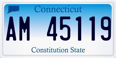 CT license plate AM45119