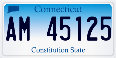 CT license plate AM45125