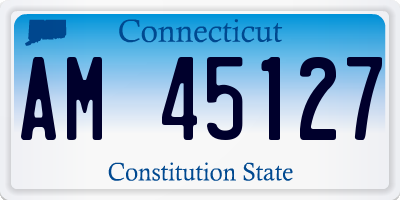 CT license plate AM45127
