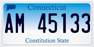 CT license plate AM45133