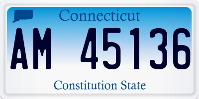 CT license plate AM45136
