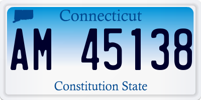 CT license plate AM45138