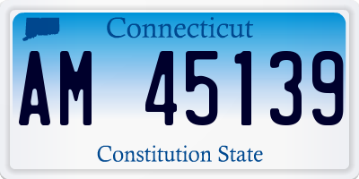 CT license plate AM45139