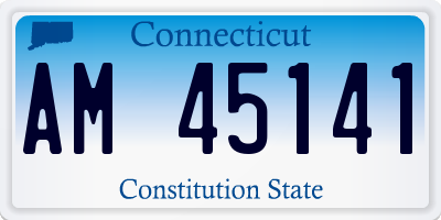 CT license plate AM45141