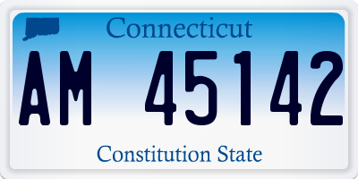 CT license plate AM45142