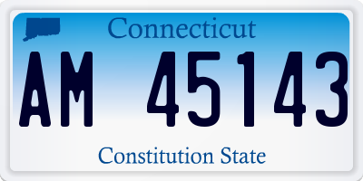 CT license plate AM45143