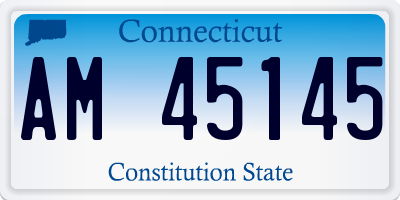 CT license plate AM45145