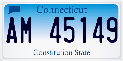 CT license plate AM45149