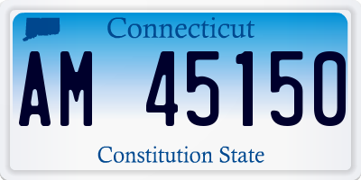 CT license plate AM45150