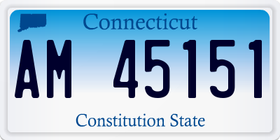 CT license plate AM45151