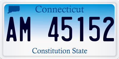 CT license plate AM45152