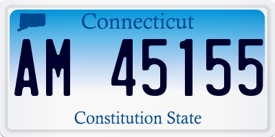 CT license plate AM45155