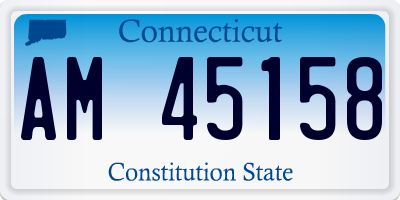 CT license plate AM45158