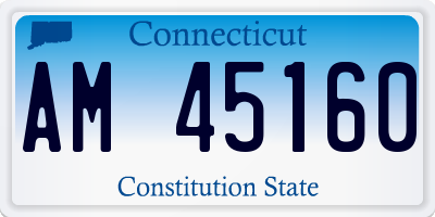 CT license plate AM45160