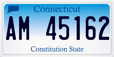 CT license plate AM45162
