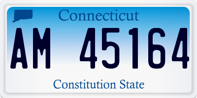 CT license plate AM45164