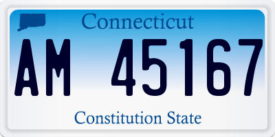 CT license plate AM45167