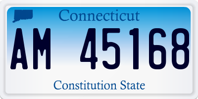 CT license plate AM45168