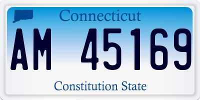 CT license plate AM45169