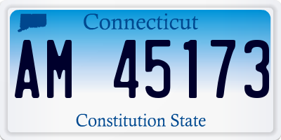 CT license plate AM45173