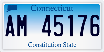 CT license plate AM45176