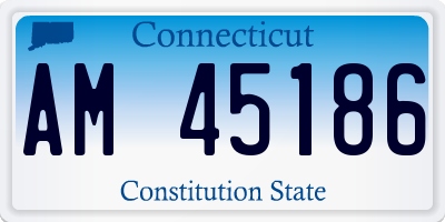 CT license plate AM45186