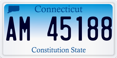 CT license plate AM45188