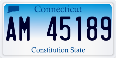 CT license plate AM45189