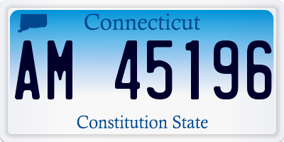 CT license plate AM45196
